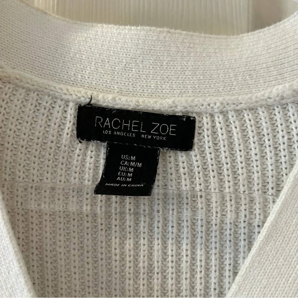 Rachel Zoe Striped Henley Pullover Sweater Coastal Luxe Loungewear Nautical